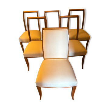 Six chaises Art Deco