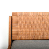 Early Daybed GE-258 in Oak and Cane by Hans J. Wegner