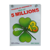 Original National Lottery poster Friday 13 trefle has 4 sheets 1985
