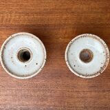 Mid-century Danish studio ceramic candle holders, 1960s, set of 2.