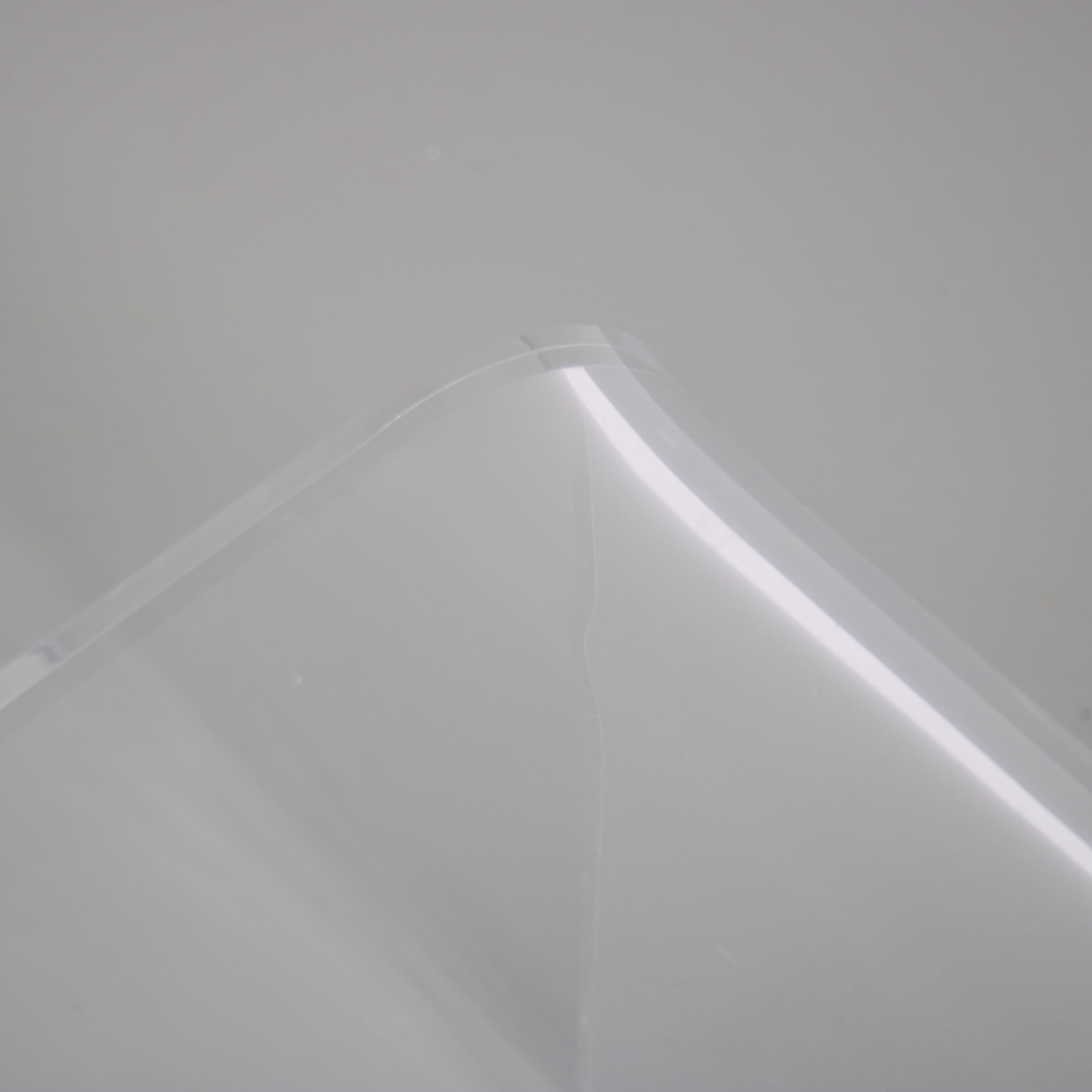 1970s Bent plexiglass coffee table from France