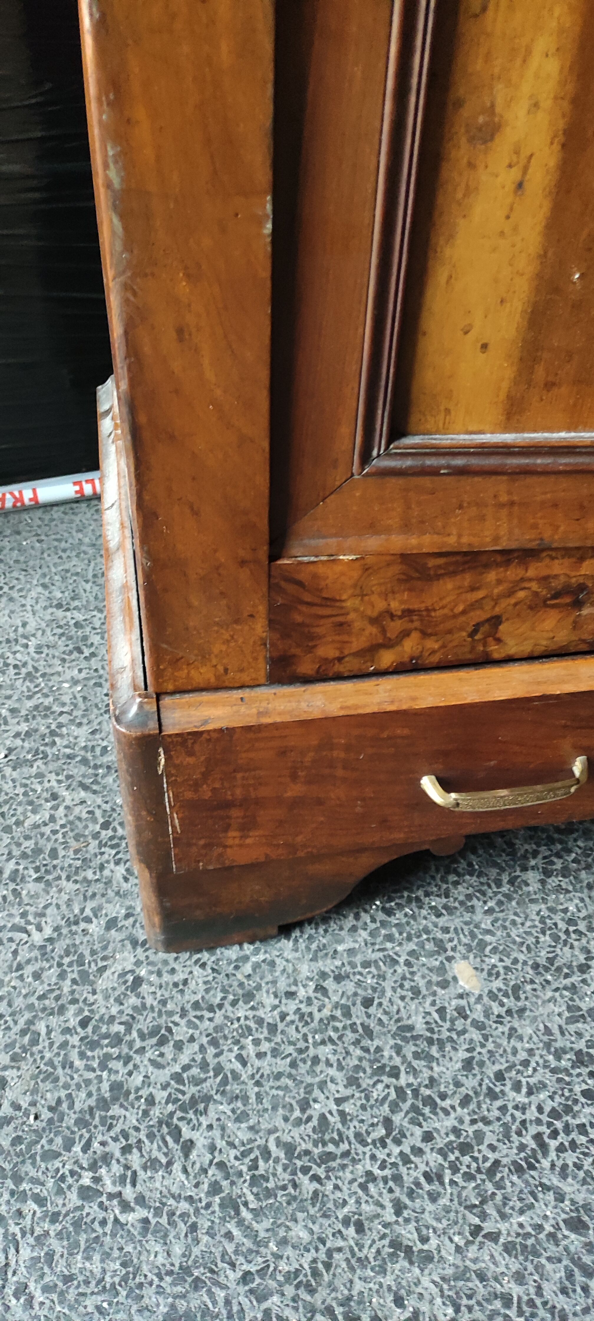 Wardrobe two doors Louis Philippe walnut