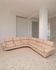Vintage blush leather modular sofa Petronio by Tito Agnoli for Poltrona Frau, 1970s mid-century design