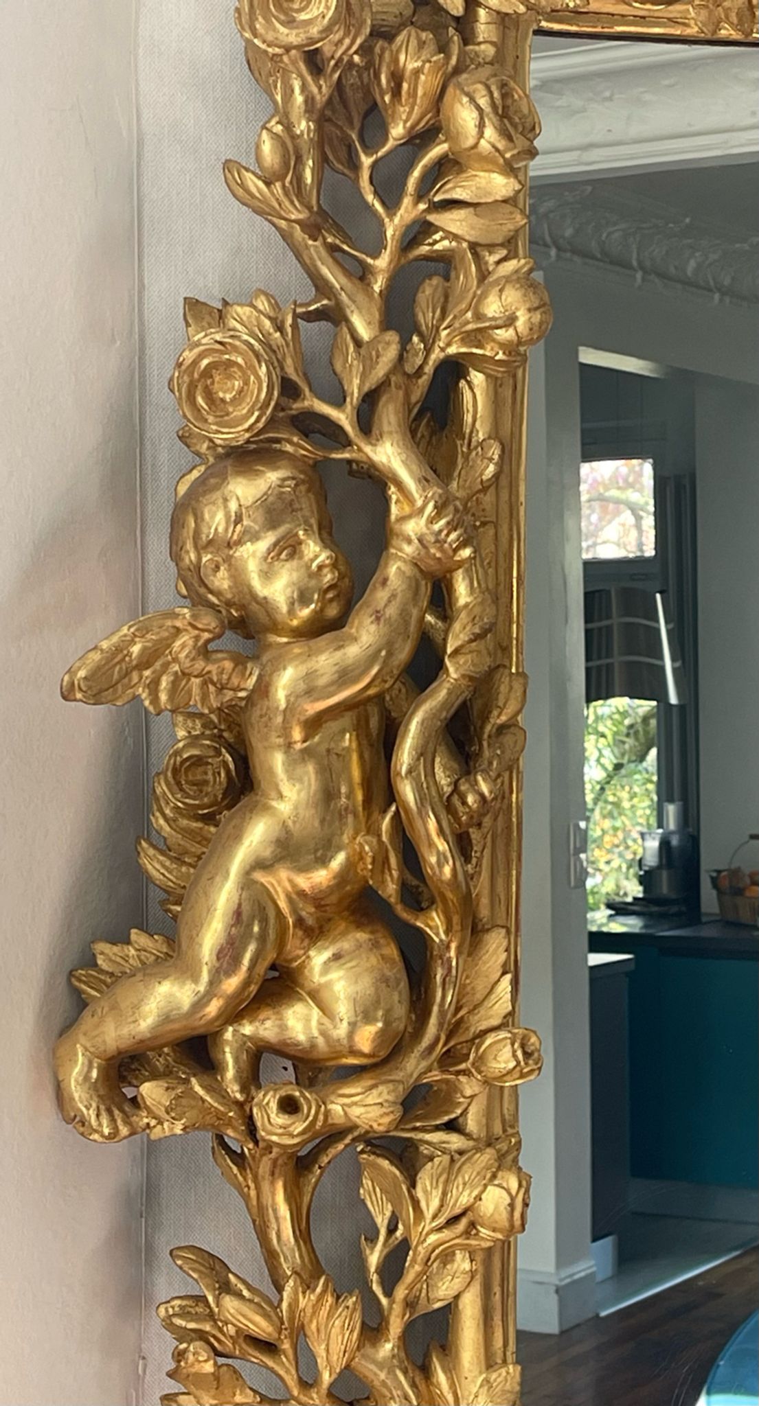 Mirror XVIIIth italian baroque 142x118cm