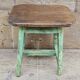 Ancien tabouret -sellette en teck birman