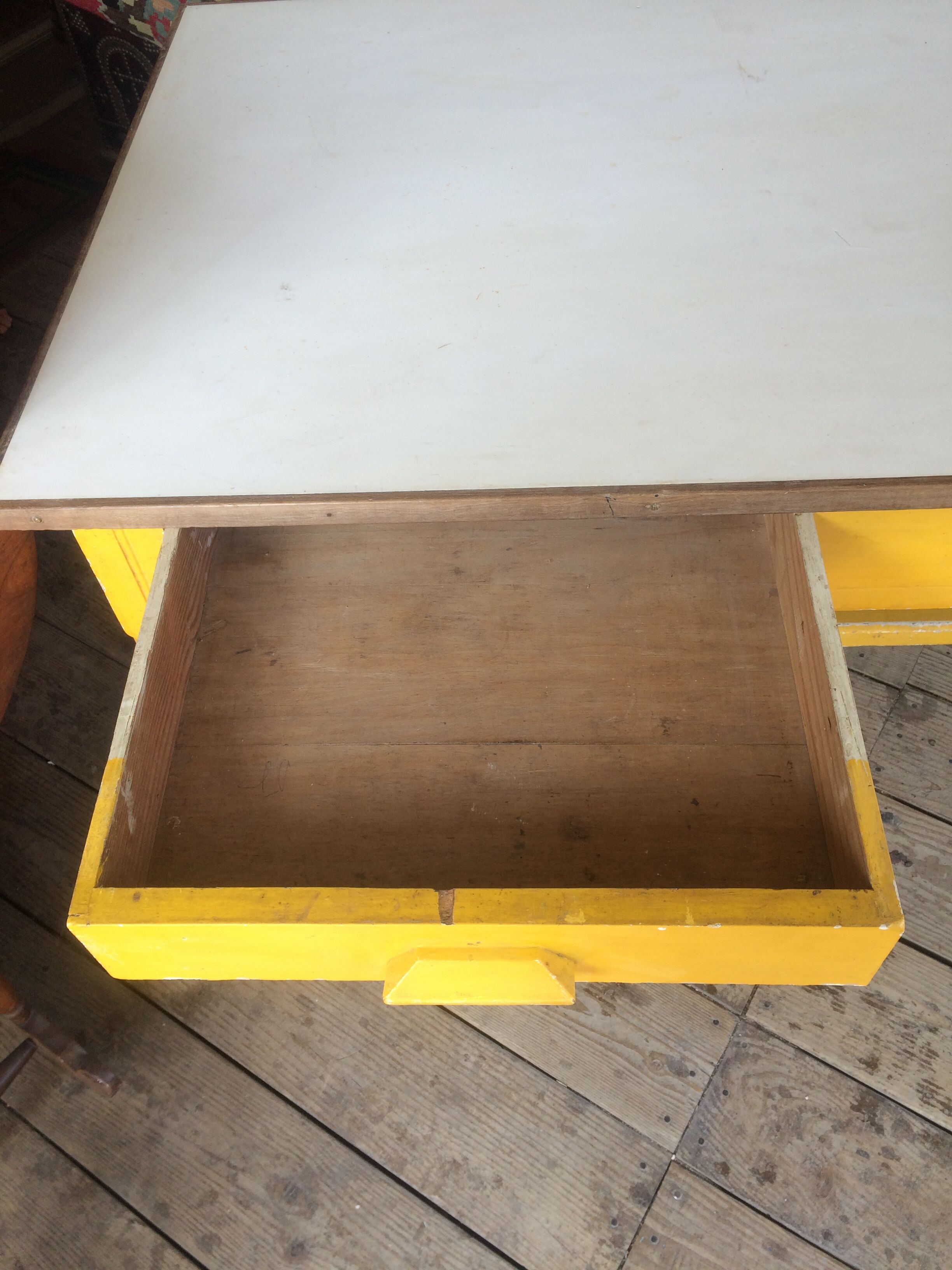 Yellow kitchen table