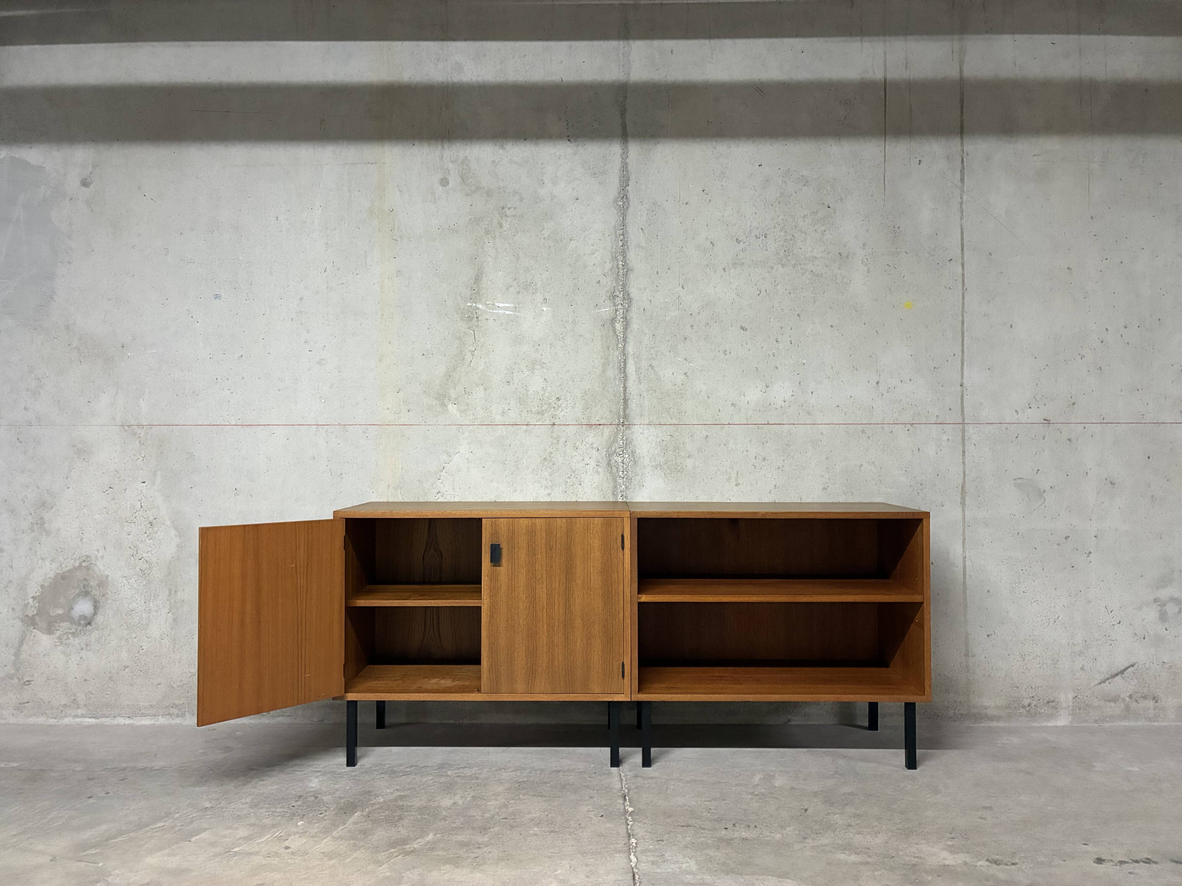 Modernist teak enfilade by Philippon Lecoq, vintage 1960s.