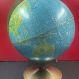 Terrestrial globe earth sphere world map h 41 cm, ø 28/30 cm denmark scan globe