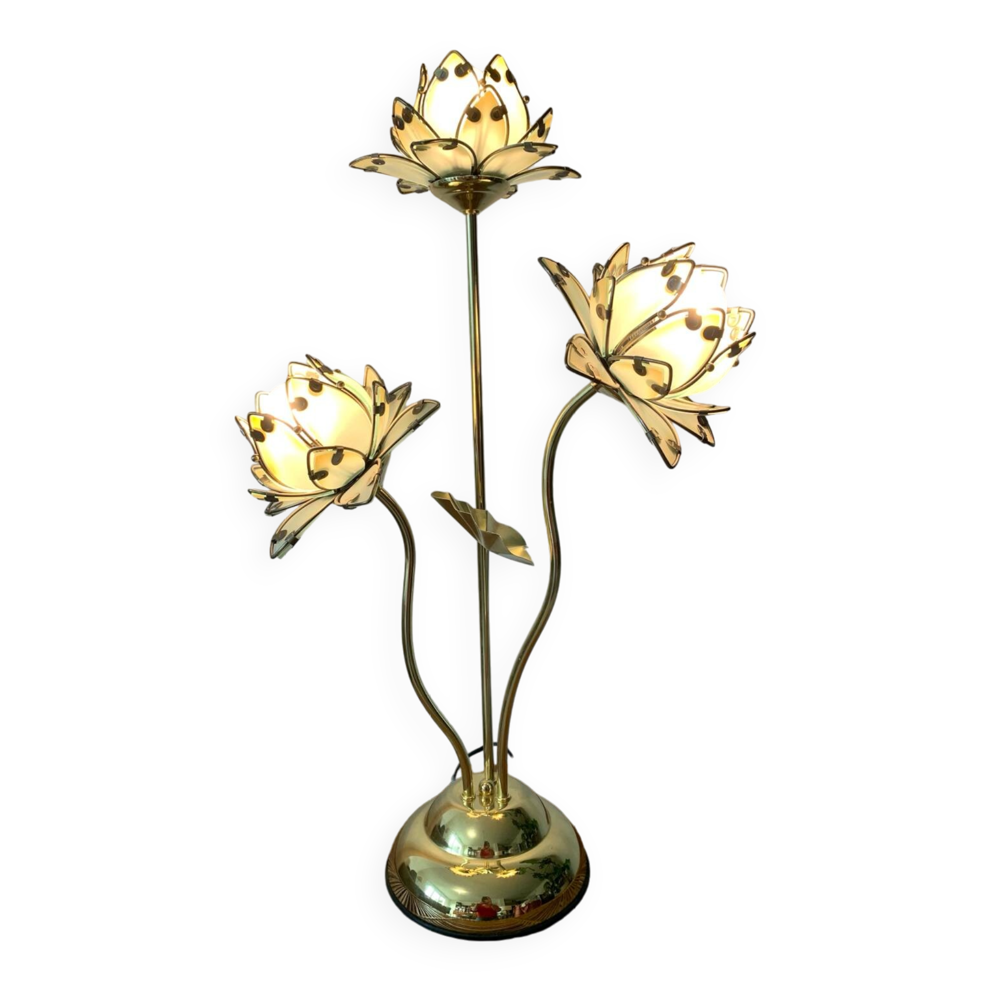 Vintage lotus flower lamp