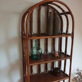 Vintage rattan bookcase