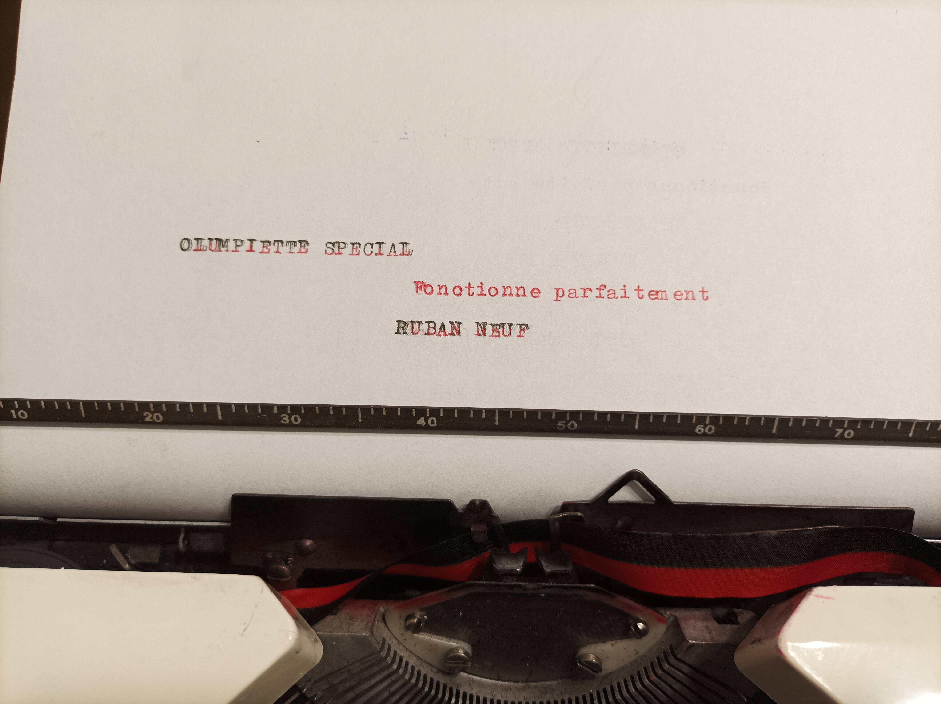 Special Olympiatte typewriter