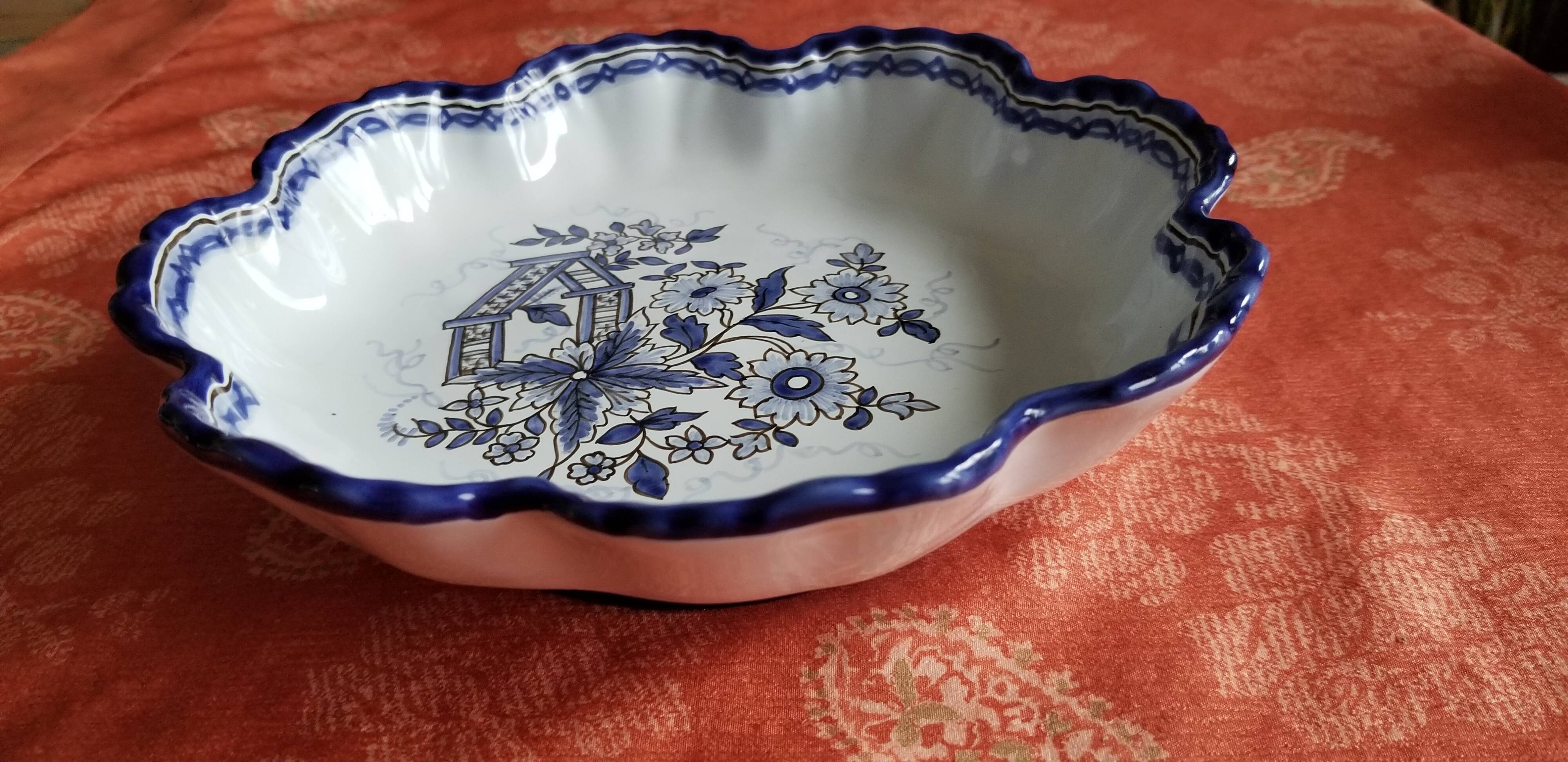 Compotier en faïence de Nevers atelier Georges