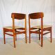 Lot de deux chaises scandinave en teck