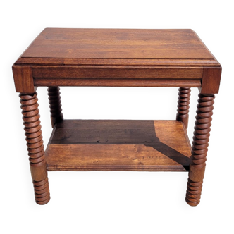 Antique solid wood side table