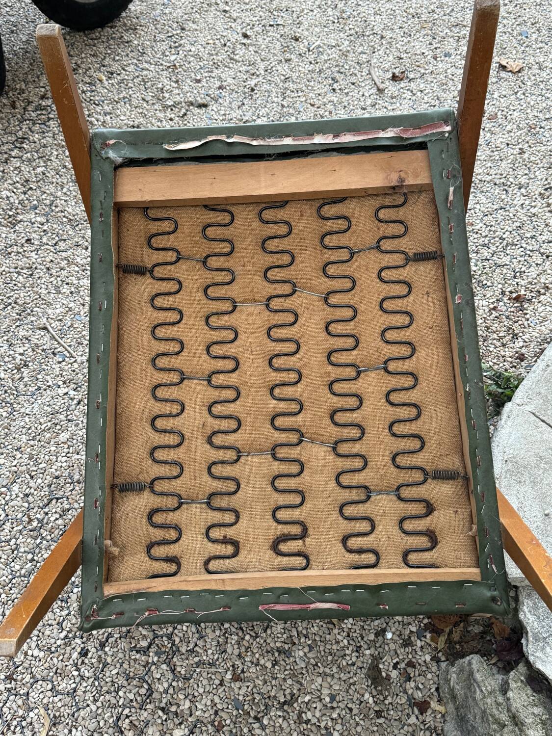 Scandinavian armchair with compass feet