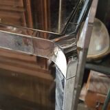Large shelf chrome and smoked glass 1970
