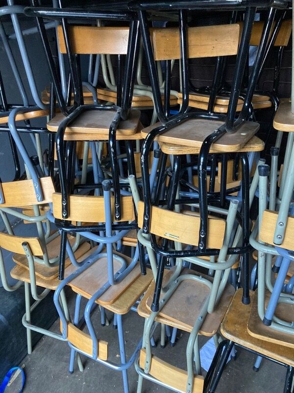 High industrial stools (60cm) – ideal for your project – green frame