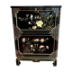 Chinese secretarial cabinet lacquered black Asian