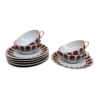 4 porcelain cups 1970