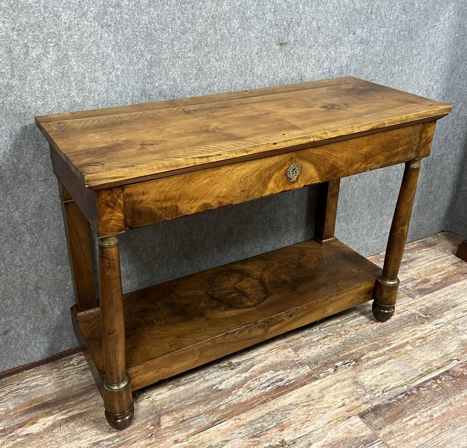 Empire era console in walnut circa 1810
