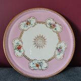 Pink and golden dish Limoges