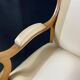 Fauteuil Voltaire XIXe en hêtre blond époque Louis-Philippe