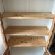 Glass cabinet in raw oak (renovated)
