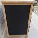 Solid wood 3 drawer chest of drawers in natural and black wood with drawer