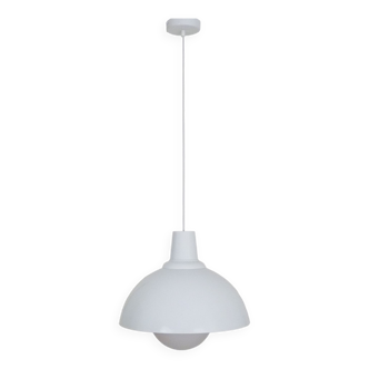 Seylumiere Azeo pendant lamp in white and red metal. 80s 90s