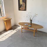 Oval coffee table beech 1980 Aalto Ikea