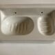 Bathroom door art deco ceramic soap holder