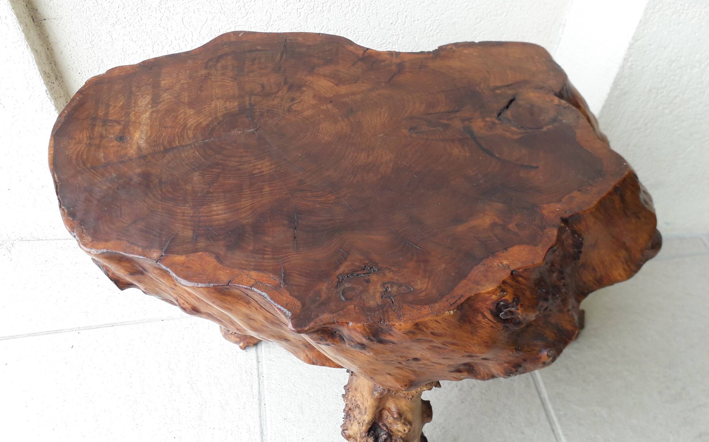 Brutalist wooden coffee table