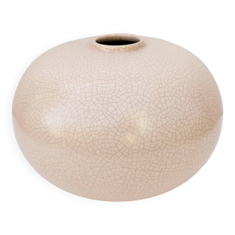 Grand vase boule céramique craquelée Saint-Clément