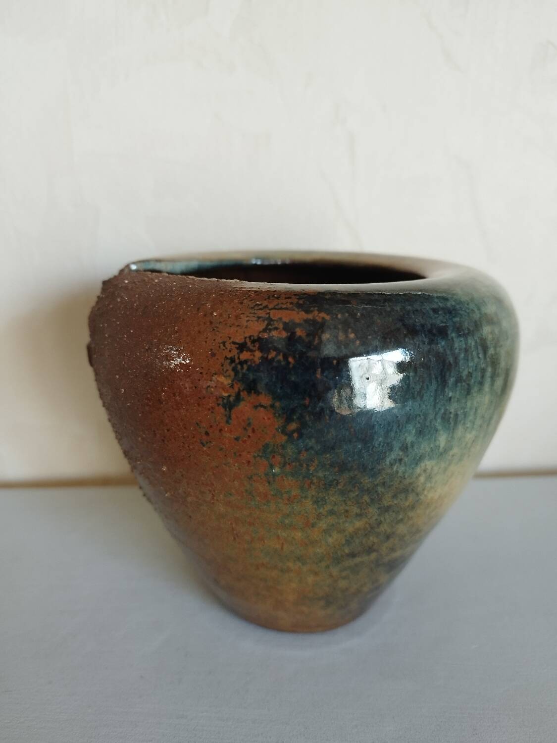 Vide-poche vase en grès émaillé
