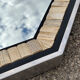 Blackened wood, metal and bone mirror by Anthony Redmile – London, 1970