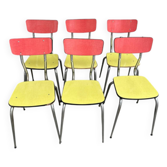 Yellow and red Formica chairs