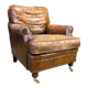 Fauteuil club en cuir des années 1950.