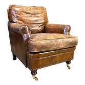 Fauteuil club en cuir des années 1950.