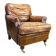 Fauteuil club en cuir des années 1950.