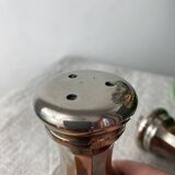 Silver-plated salt and pepper shakers