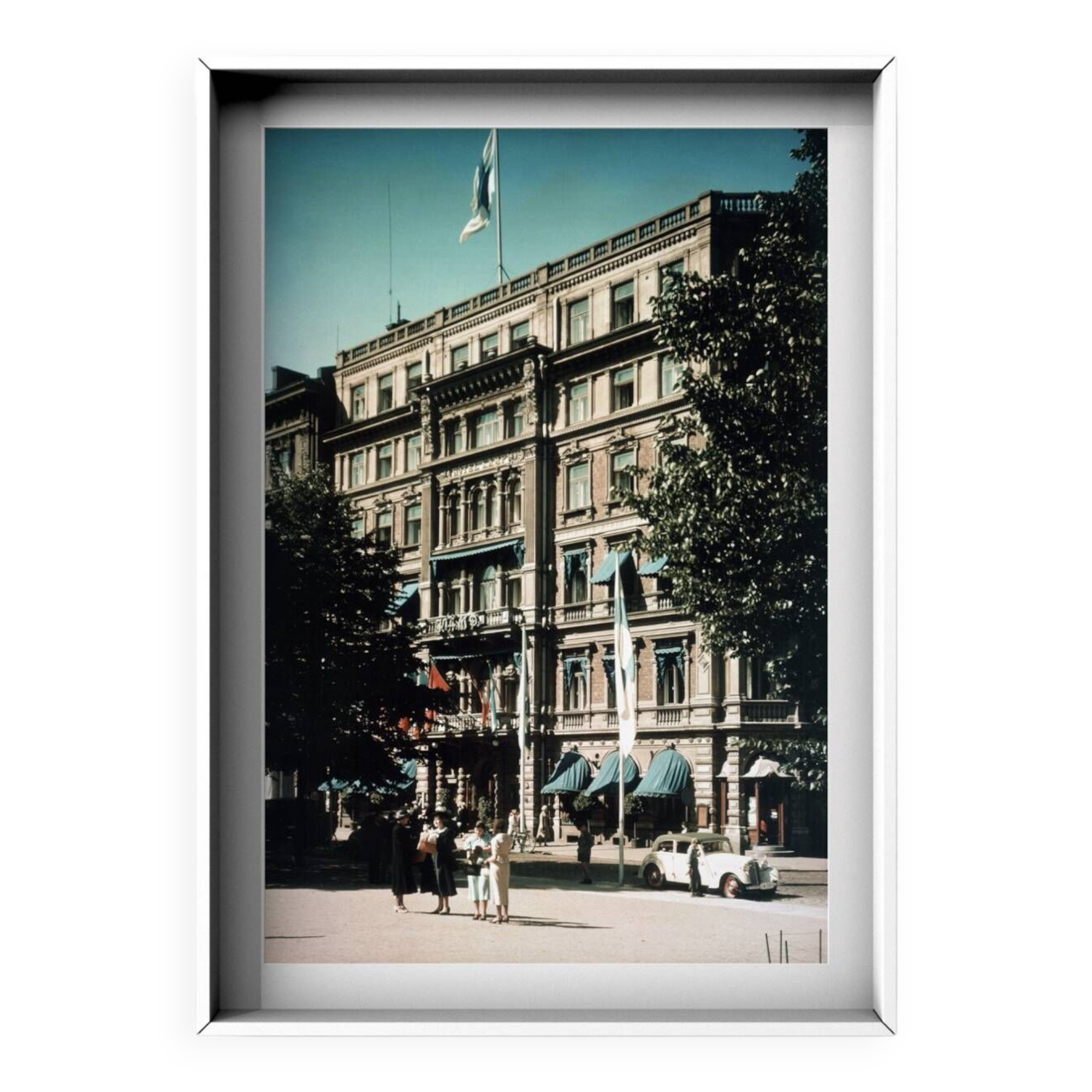 Fine art Hotel Kamp, Helsinki, 1930 with white border, limited edition, rare find in original color