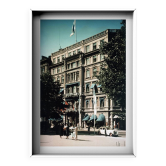 Fine art Hotel Kamp, Helsinki, 1930 with white border, limited edition, rare find in original color