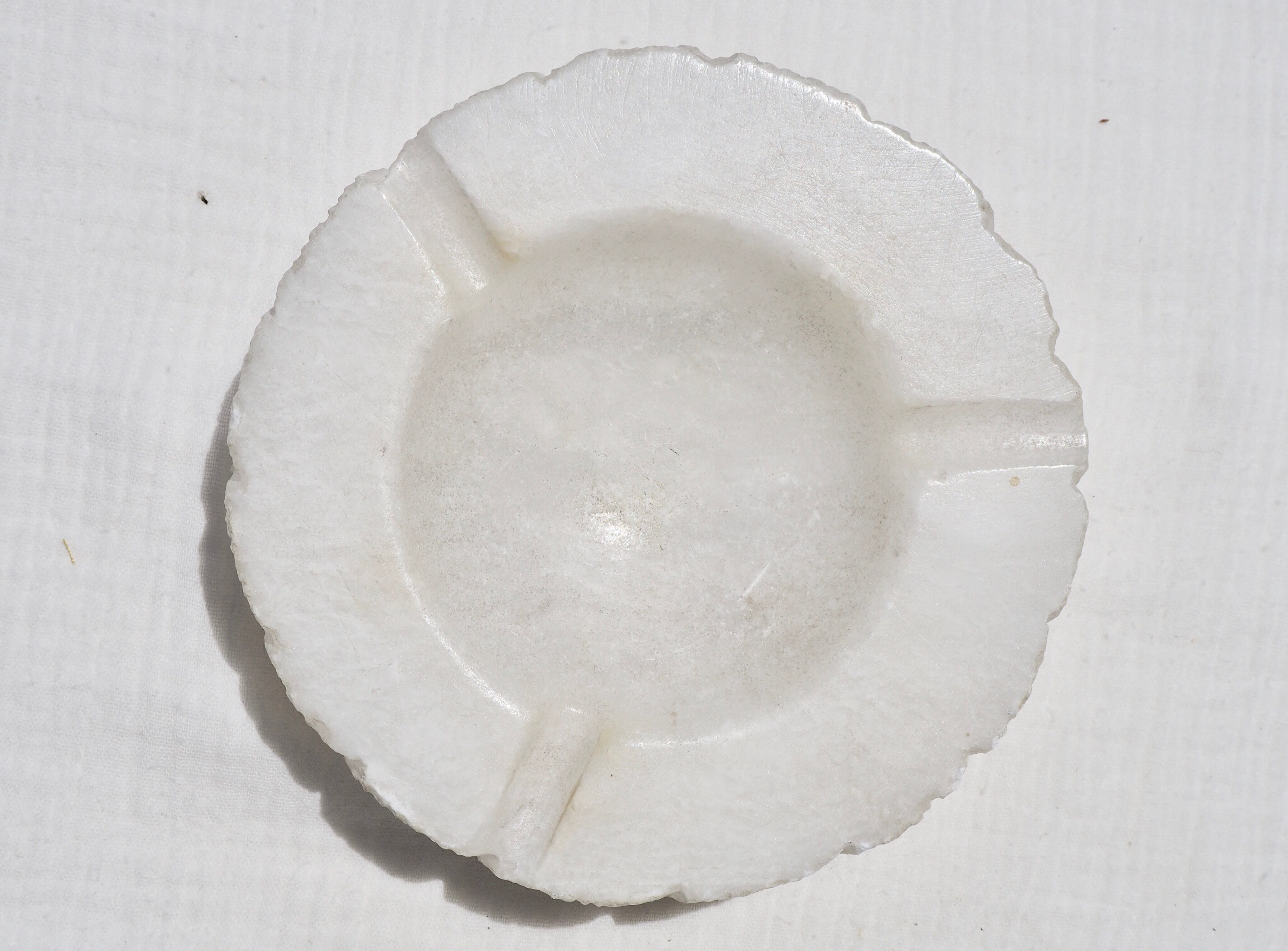 Marble effect stone ashtray