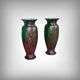 Pair of Glass Paste Vases – Mid 20th Century