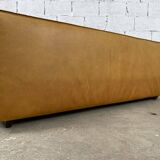 Vintage leather bench from 1970