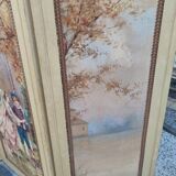 Screen or screen in painted wood and painted canvas