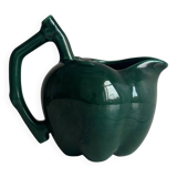 Green ceramic apple shaped pitcher
