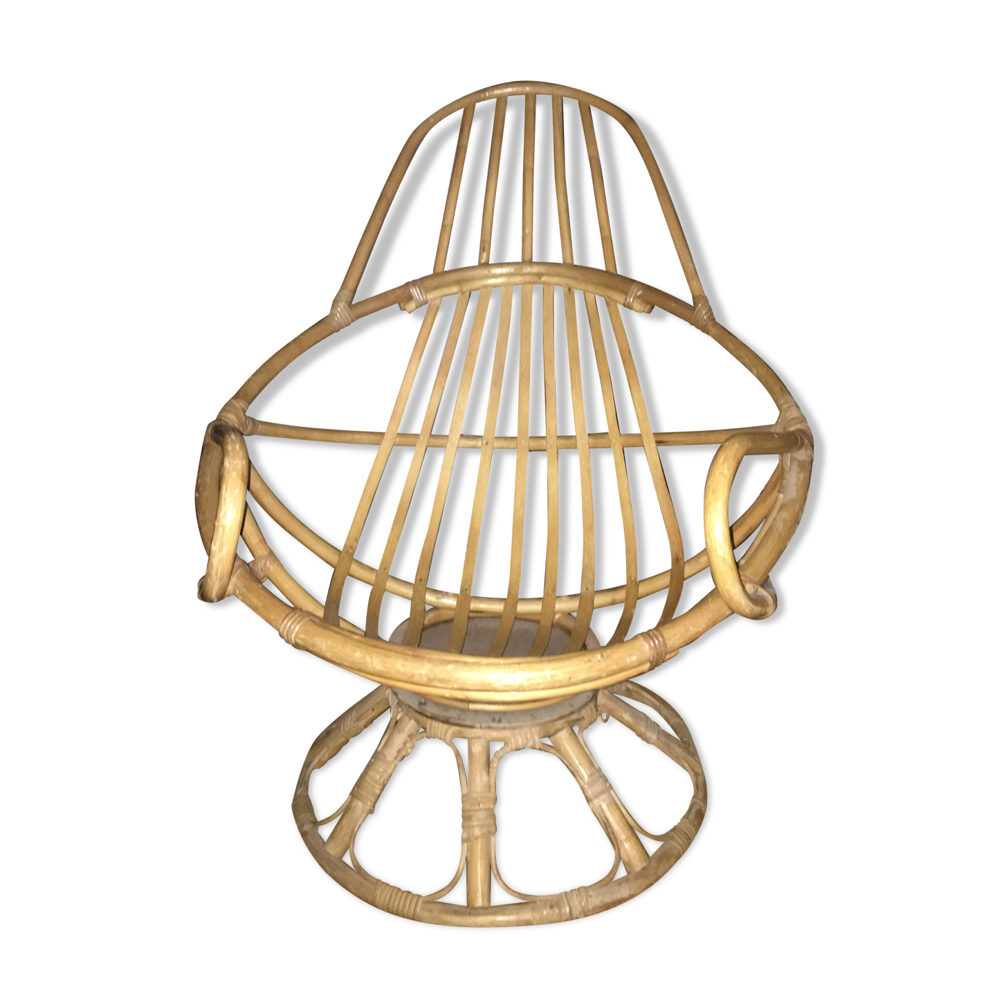 Chair swivel rattan