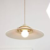 Lampe à suspension en laiton et métal vintage italienne, années 1970