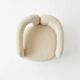 Chair design in white fabric